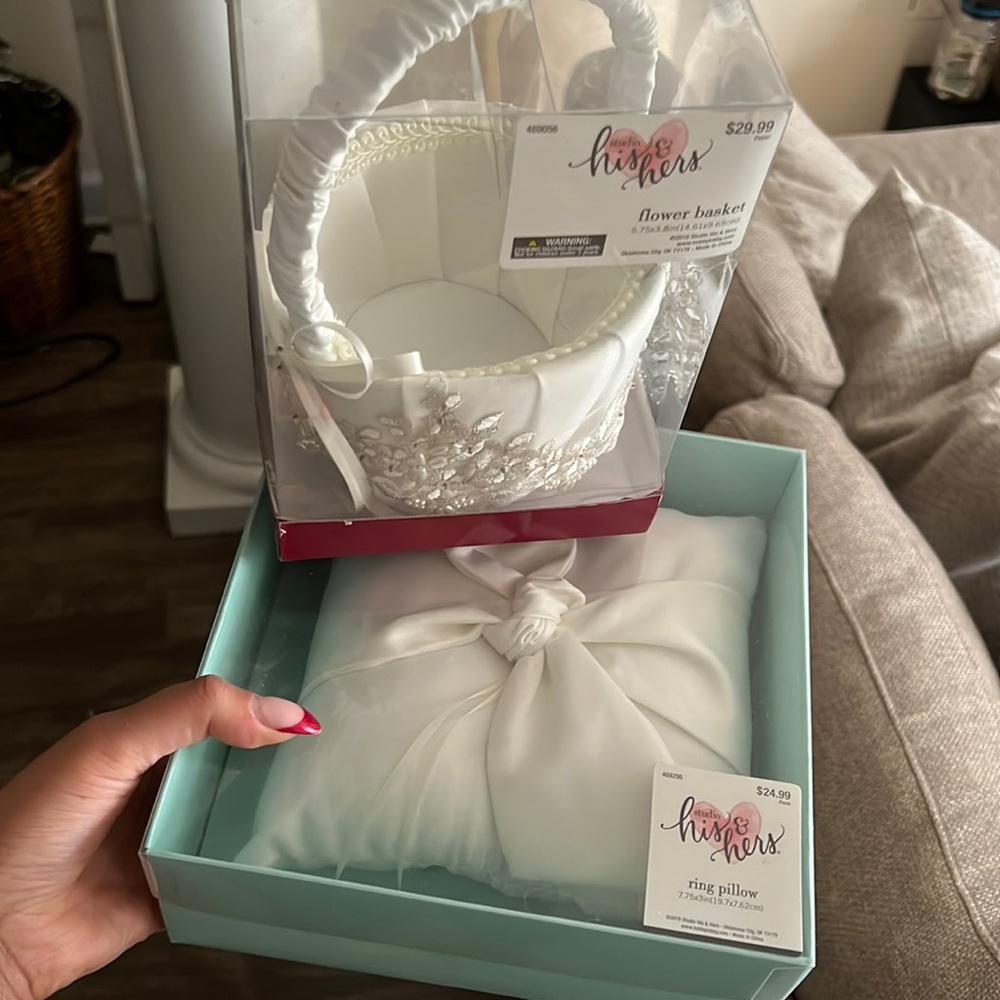 Flower girl & Ring bearer pillow SET